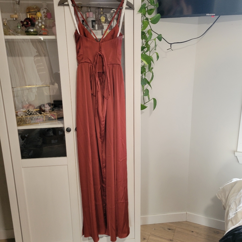 Azazie Raya Dress In Terracotta - Picture 6 of 11